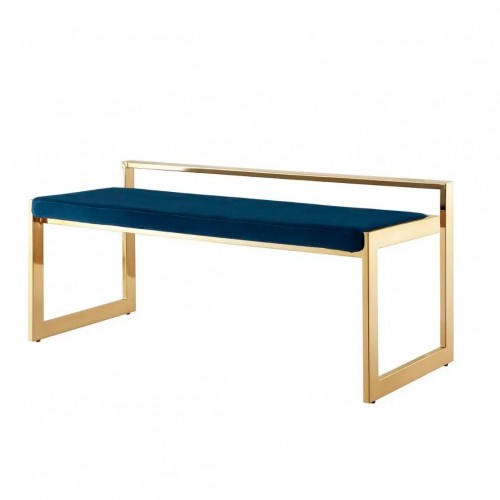 Лавка м`яка на металевому каркасі SOFT синя KOMODO